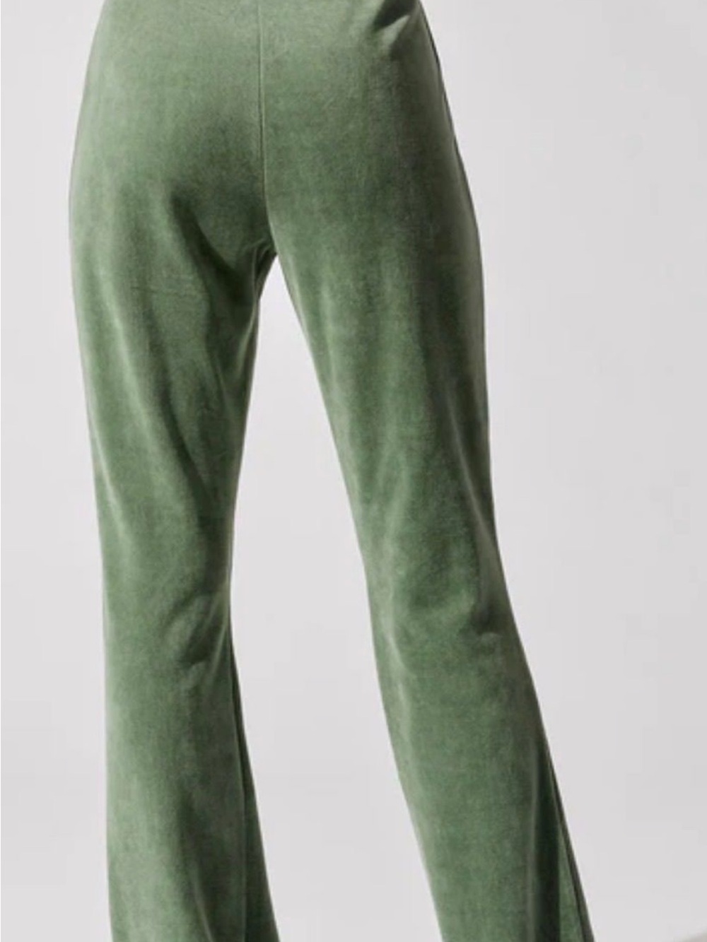 Carbon38 Olive Green Velour Flare - Picture 3 of 4